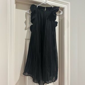 Black ruffle dress
